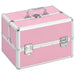 Sminkeveske 22x30x21 cm rosa aluminium