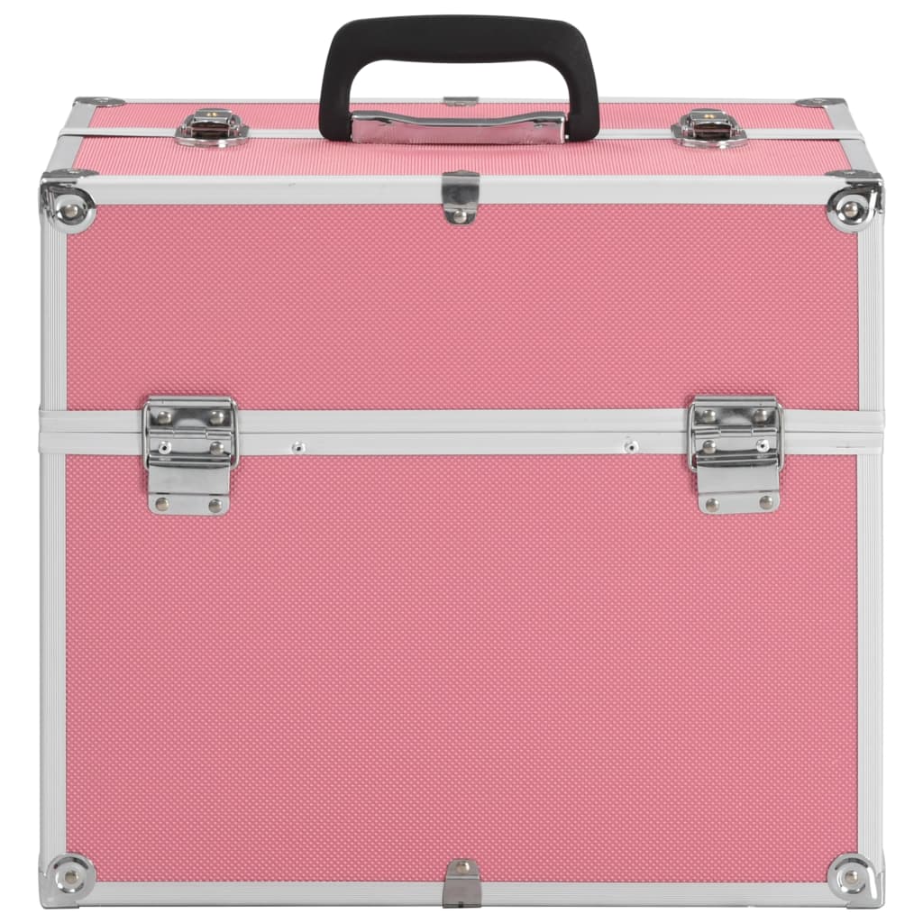 Sminkeveske 38x23x34 cm rosa aluminium