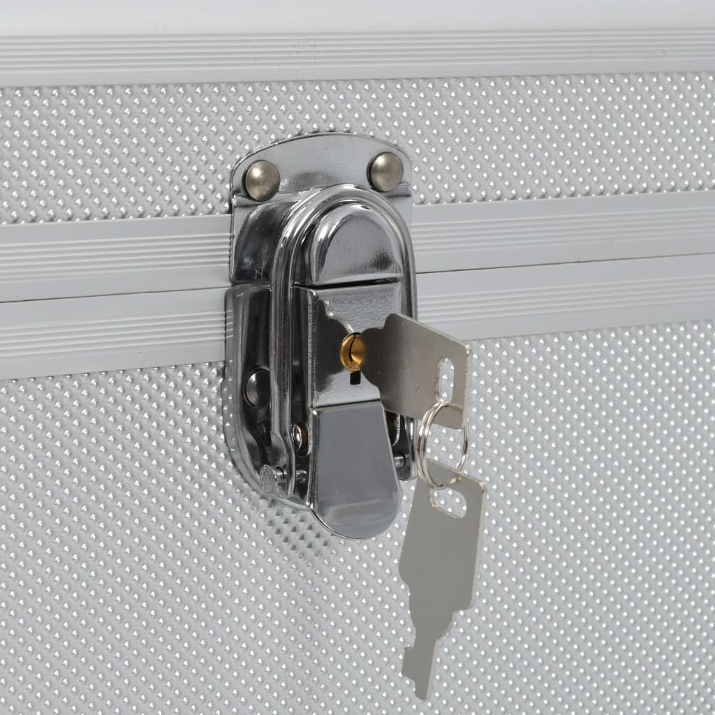 Oppbevaringskasser 2 stk sølv aluminium