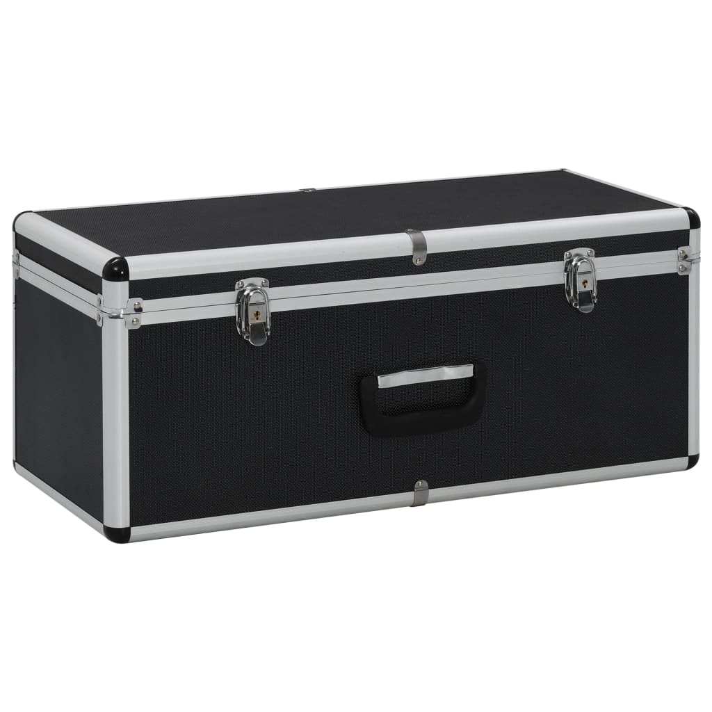 Oppbevaringskasser 3 stk svart aluminium