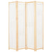 Romdeler 4 paneler kremhvit 160x170x4 cm stoff vidaXL