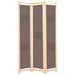 Romdeler 3 paneler brun 120x170x4 cm stoff vidaXL