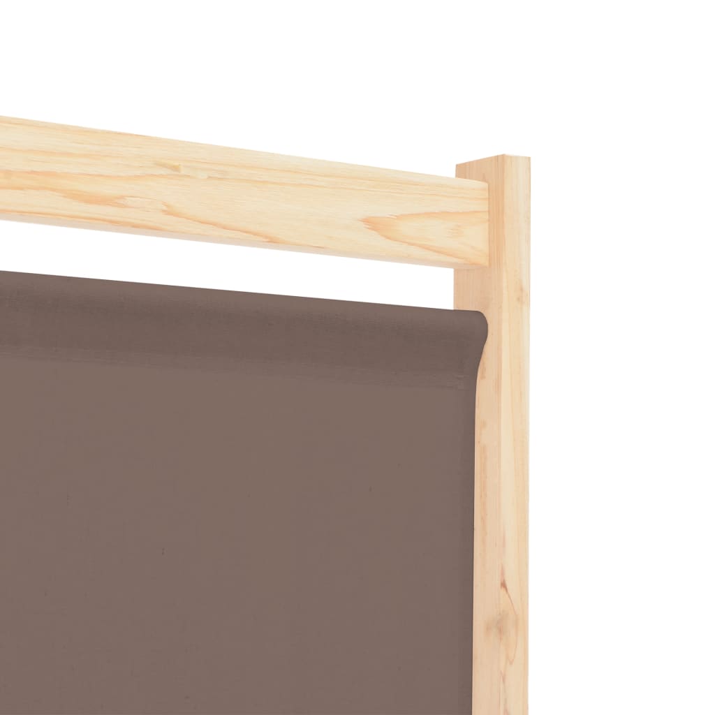 Romdeler 3 paneler brun 120x170x4 cm stoff vidaXL
