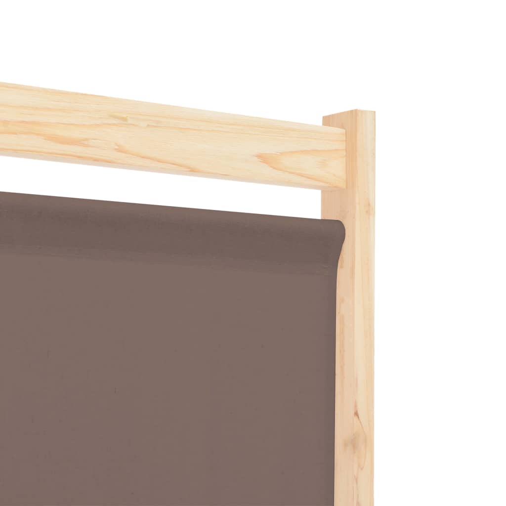 Romdeler 4 paneler brun 160x170x4 cm stoff vidaXL