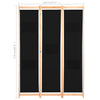 Romdeler 3 paneler svart 120x170x4 cm stoff