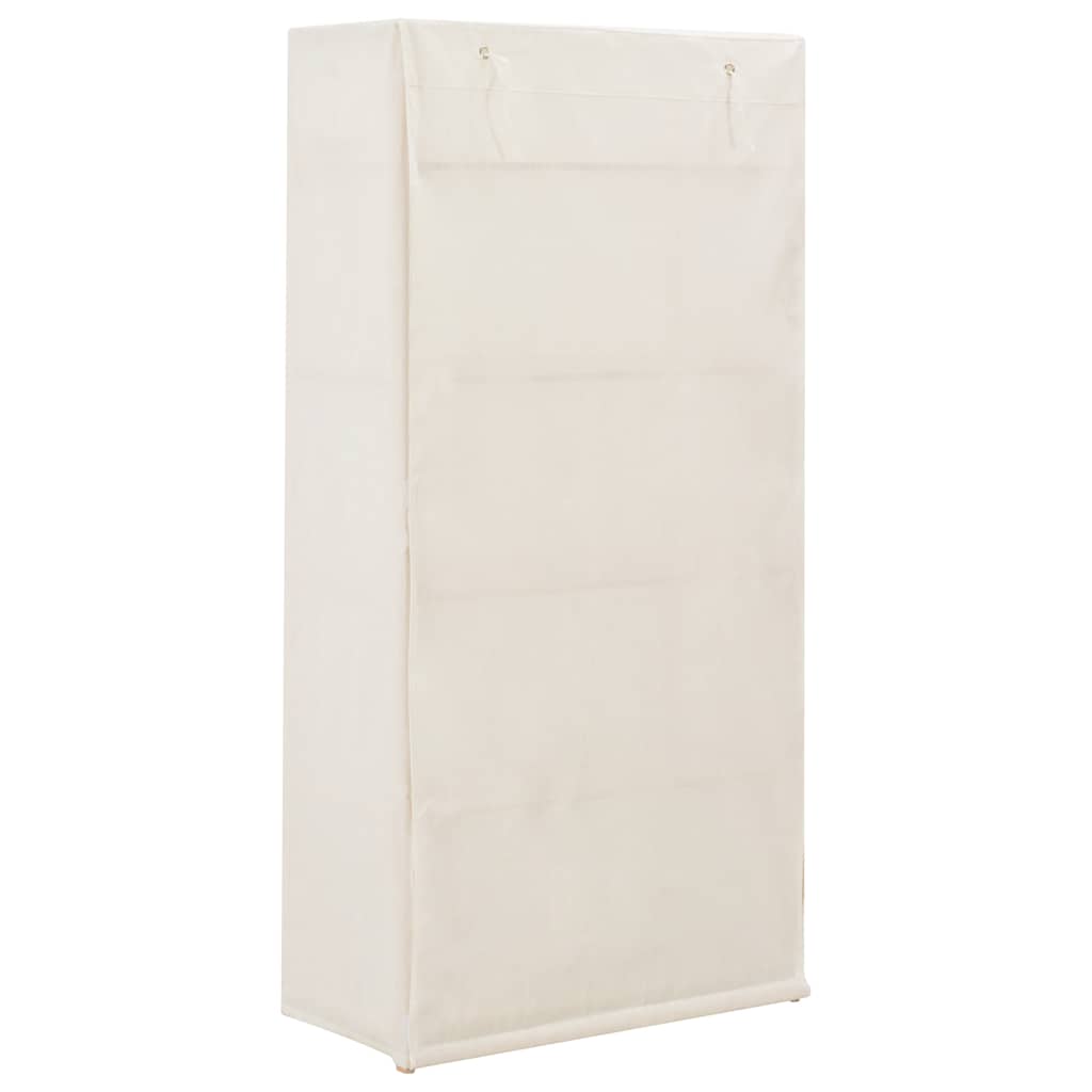 Garderobeskap hvit 79x40x170 cm stoff vidaXL