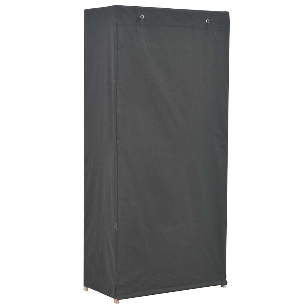 Garderobeskap grå 79x40x170 cm stoff