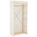Garderobeskap hvit 79x40x170 cm stoff vidaXL