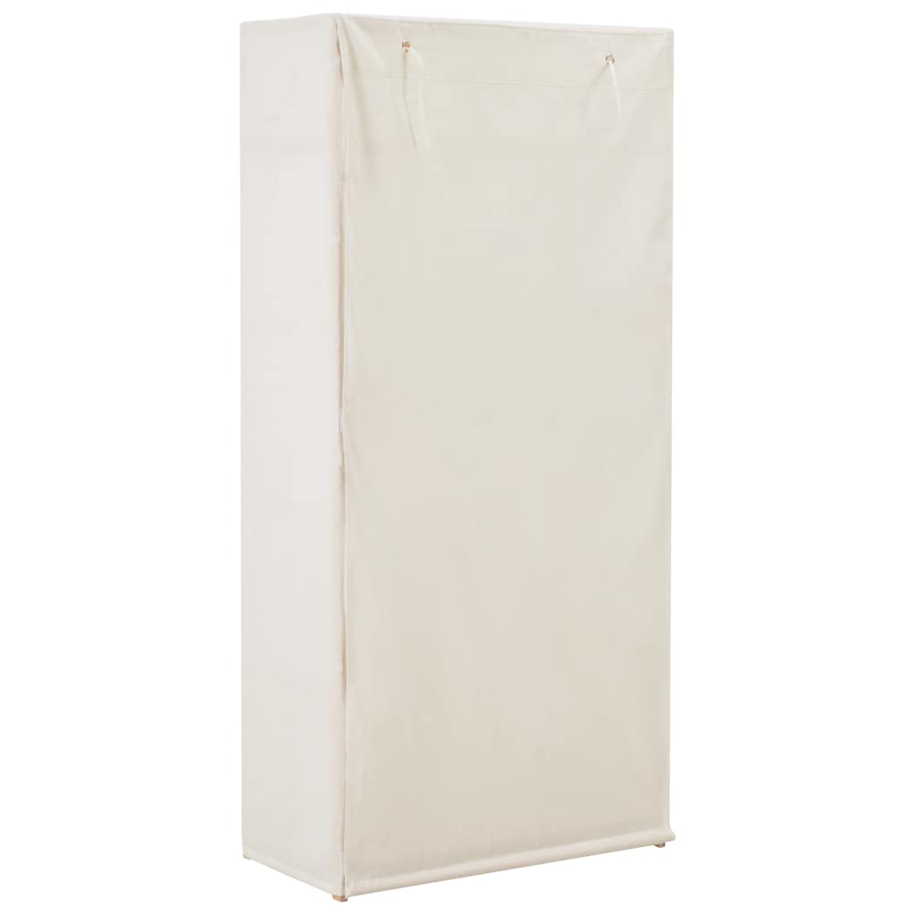 Garderobeskap hvit 79x40x170 cm stoff vidaXL