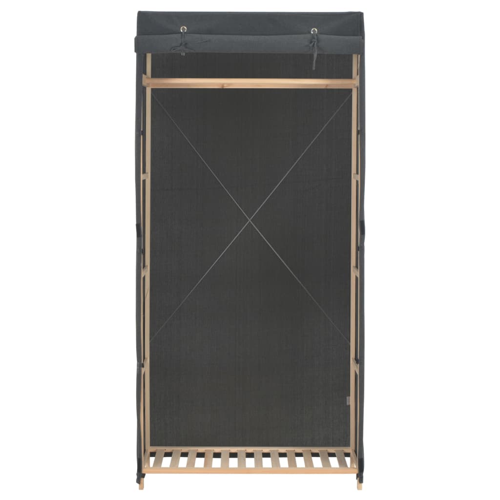 Garderobeskap grå 79x40x170 cm stoff