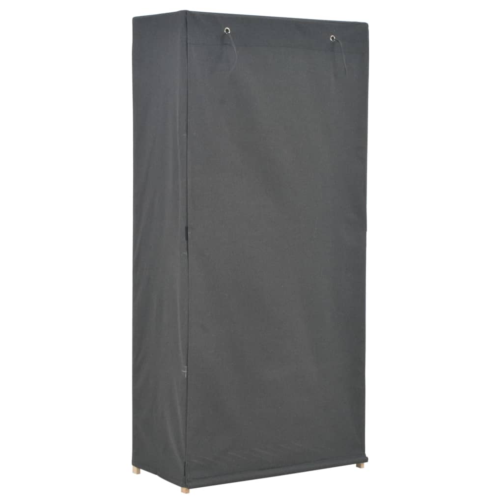 Garderobeskap grå 79x40x170 cm stoff
