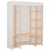 Garderobeskap hvit 135x40x170 cm stoff vidaXL