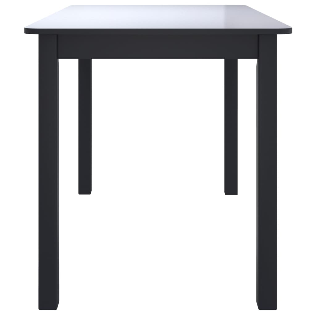Spisebord svart 114x71x75 cm heltre gummitre