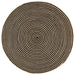 Håndlaget juteteppe med spiral-design svart 90 cm