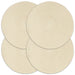 Bordmatter 4 stk vanlig naturell 38 cm rund bomull