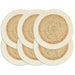 Bordmatter 6 stk vanlig naturell 38 cm rund jute og bomull