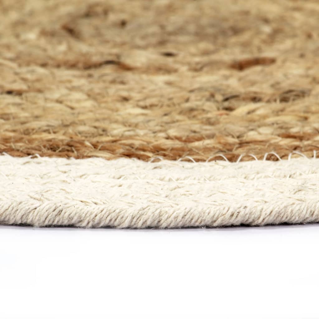 Bordmatter 6 stk vanlig naturell 38 cm rund jute og bomull