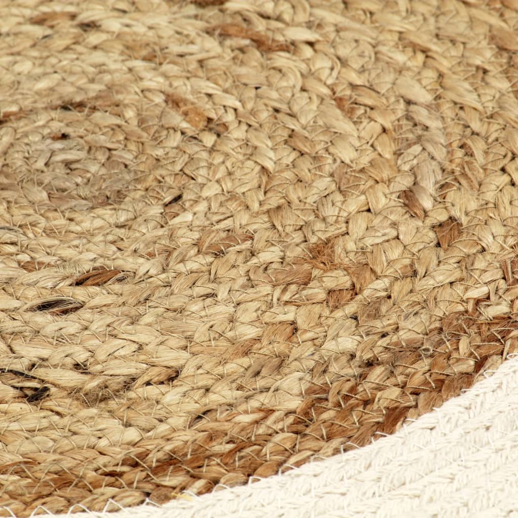 Bordmatter 6 stk vanlig naturell 38 cm rund jute og bomull