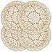 Bordmatter 4 stk hvit 38 cm rund jute