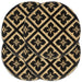 Bordmatter 4 stk svart 38 cm rund jute