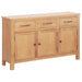 Serviesskap Brun 112 x 33,5 x 70 cm Solid eik vidaXL