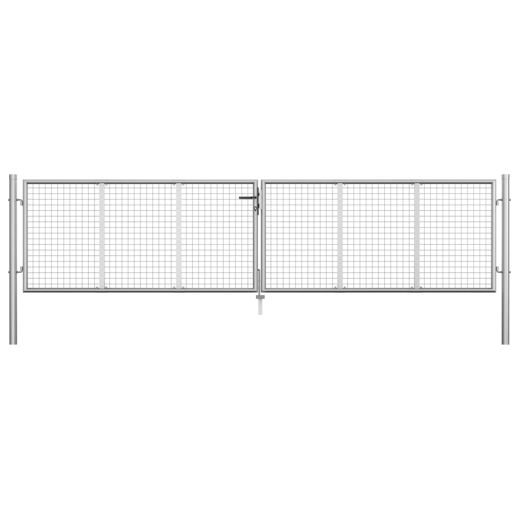 Hageport galvanisert stål 400x75 cm sølvfarget