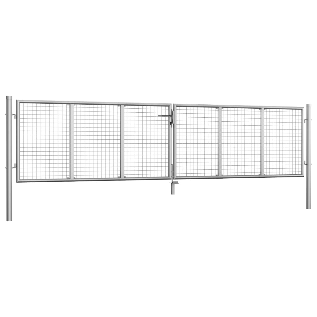 Hageport galvanisert stål 400x75 cm sølvfarget