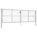 Hageport galvanisert stål 400x125 cm sølvfarget