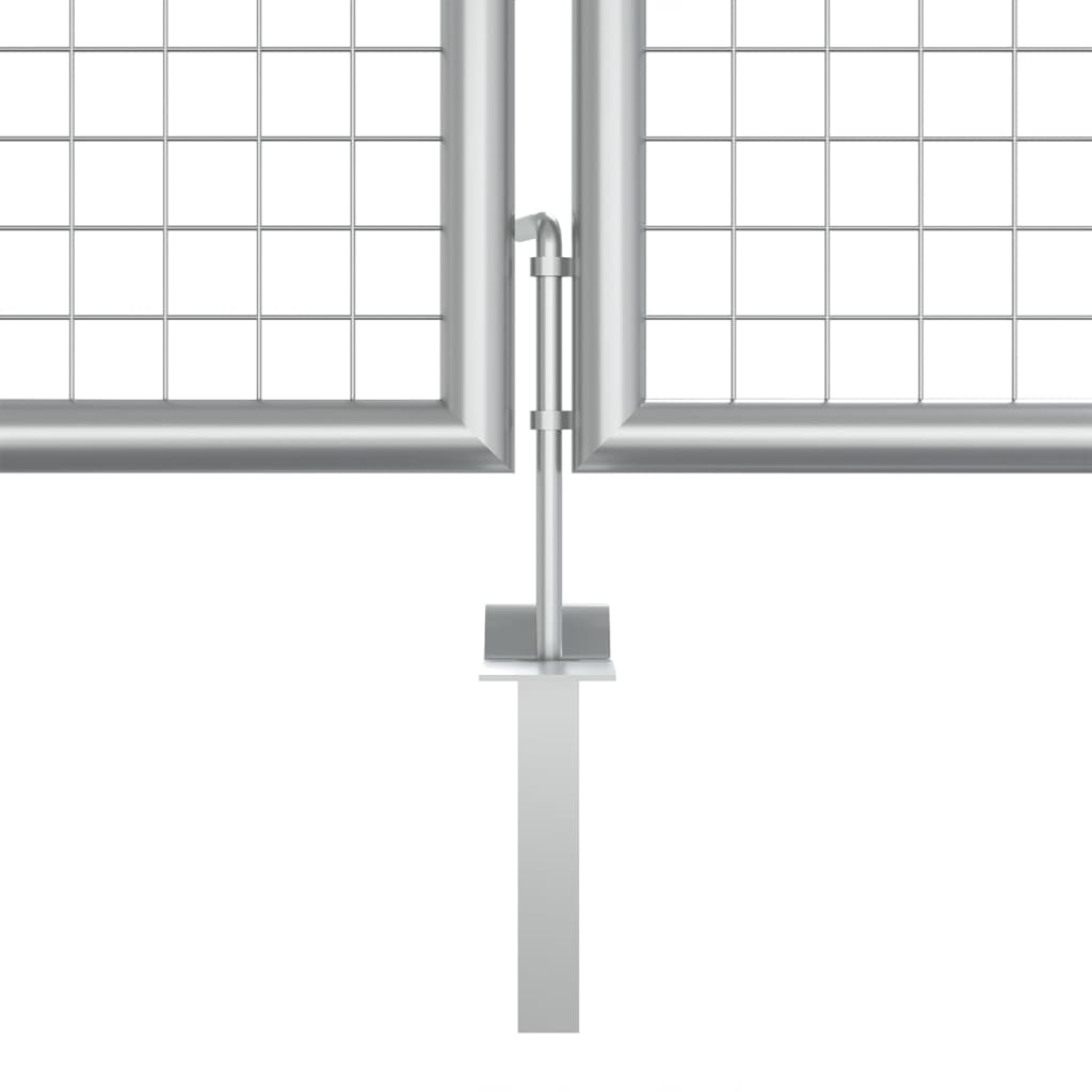 Hageport galvanisert stål 400x125 cm sølvfarget