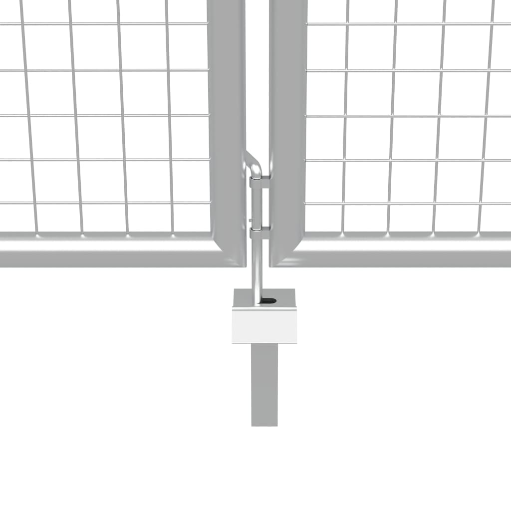 Hageport galvanisert stål 400x150 cm sølvfarget