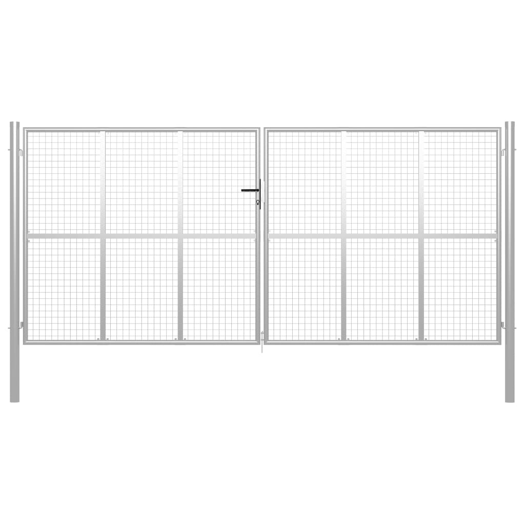 Hageport galvanisert stål 400x175 cm sølvfarget