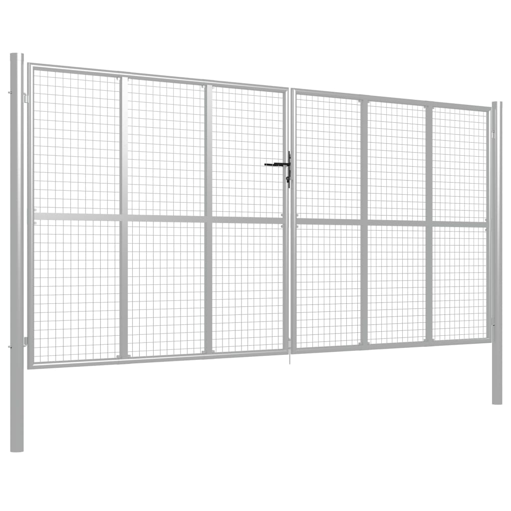 Hageport galvanisert stål 400x175 cm sølvfarget