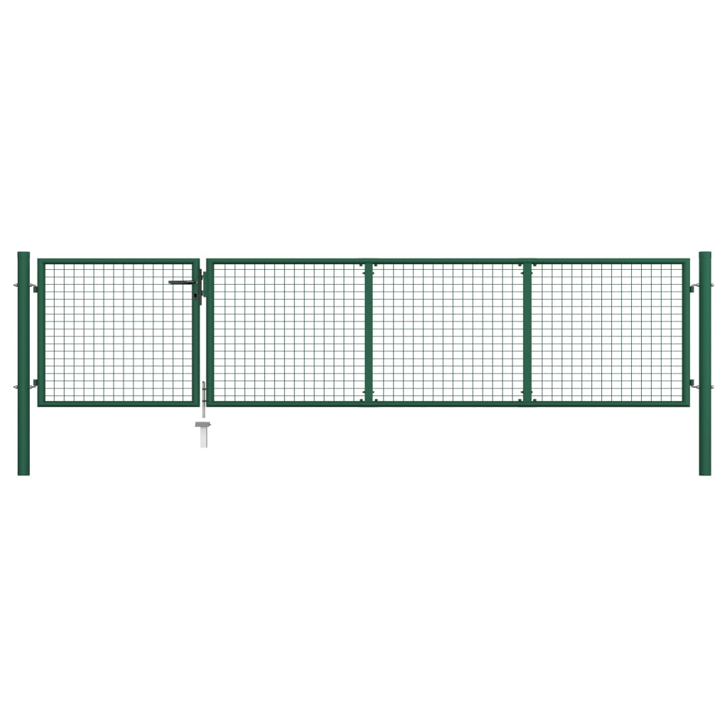 Hageport stål 350x75 cm grønn
