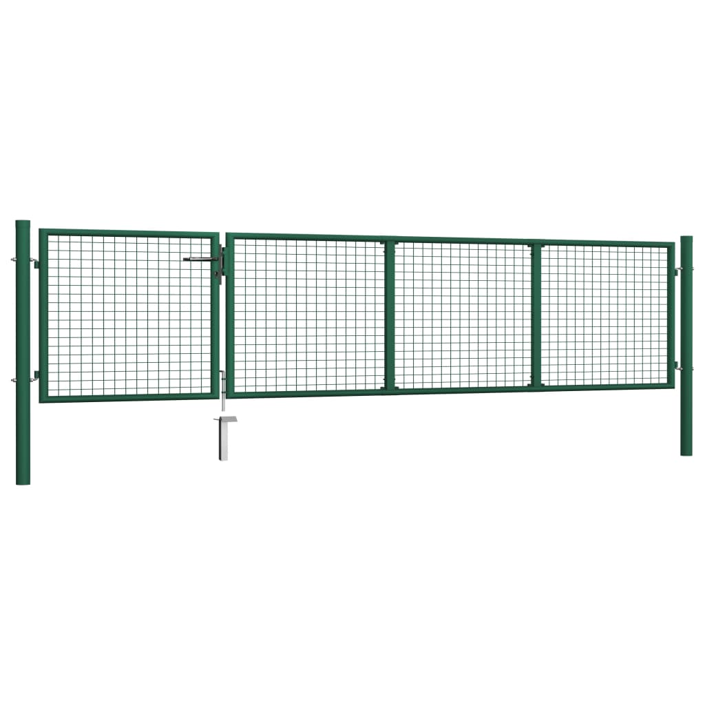 Hageport stål 350x75 cm grønn