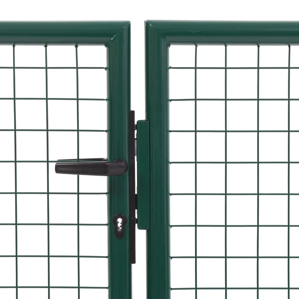 Hageport stål 350x100 cm grønn