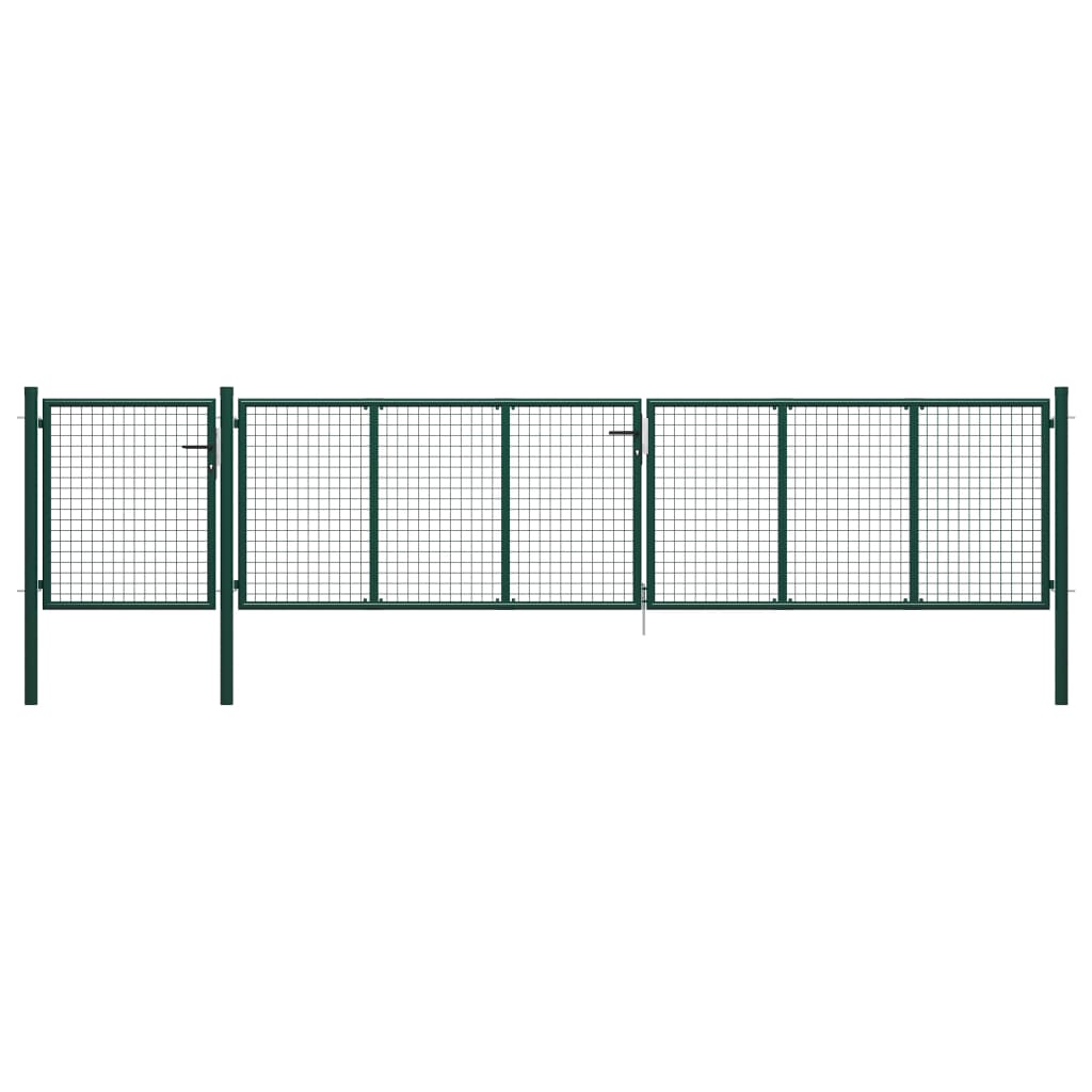 Hageport stål 500x75 cm grønn