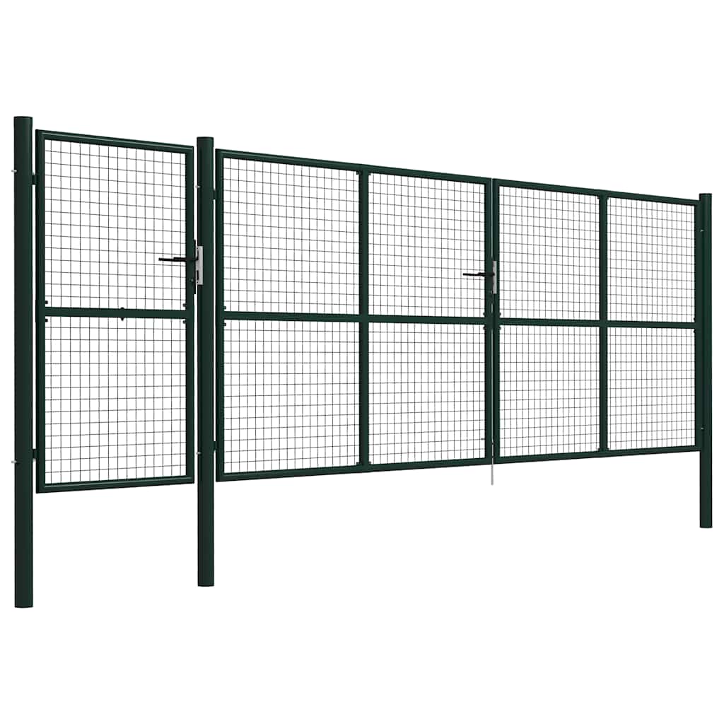 Hageport stål 500x150 cm grønn