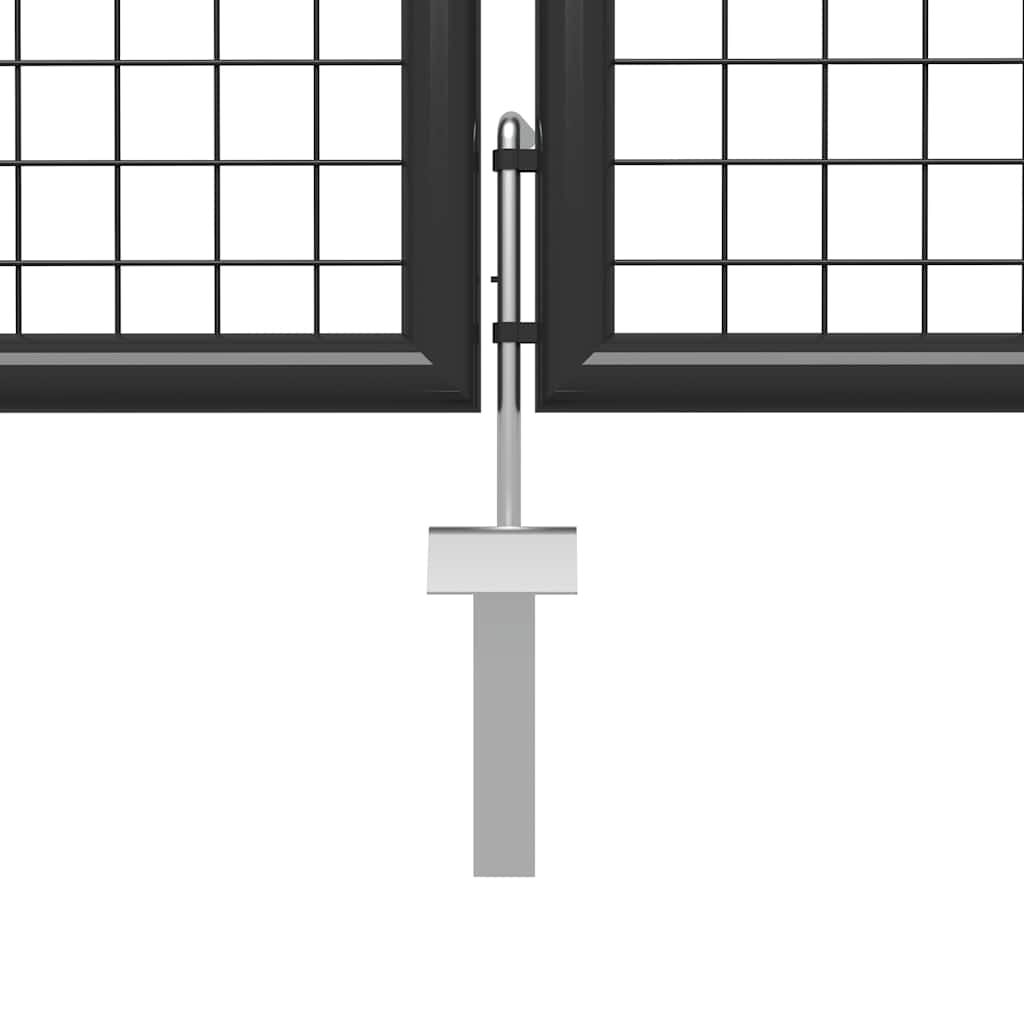 Hageport stål 350x100 cm antrasitt