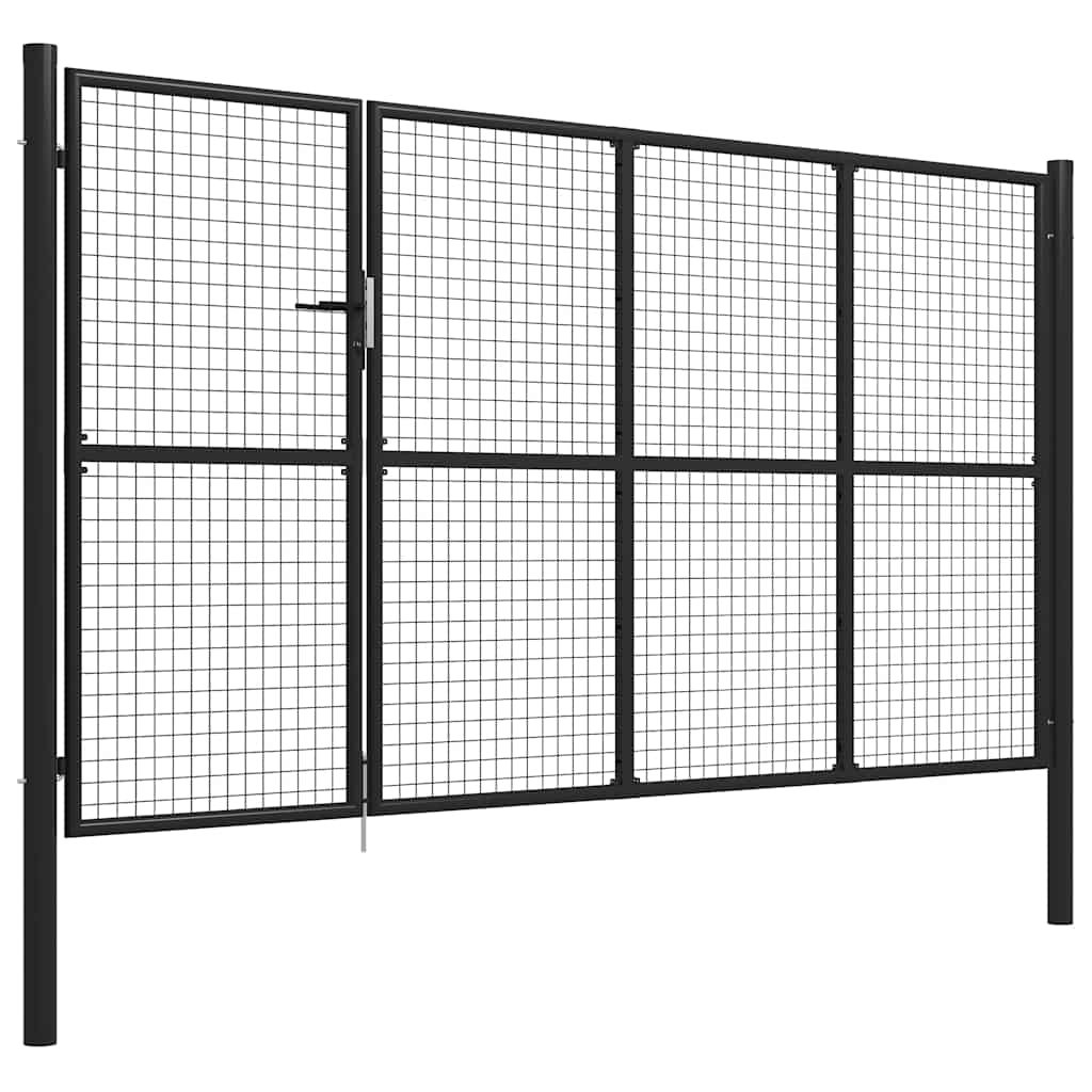 Hageport stål 350x150 cm antrasitt