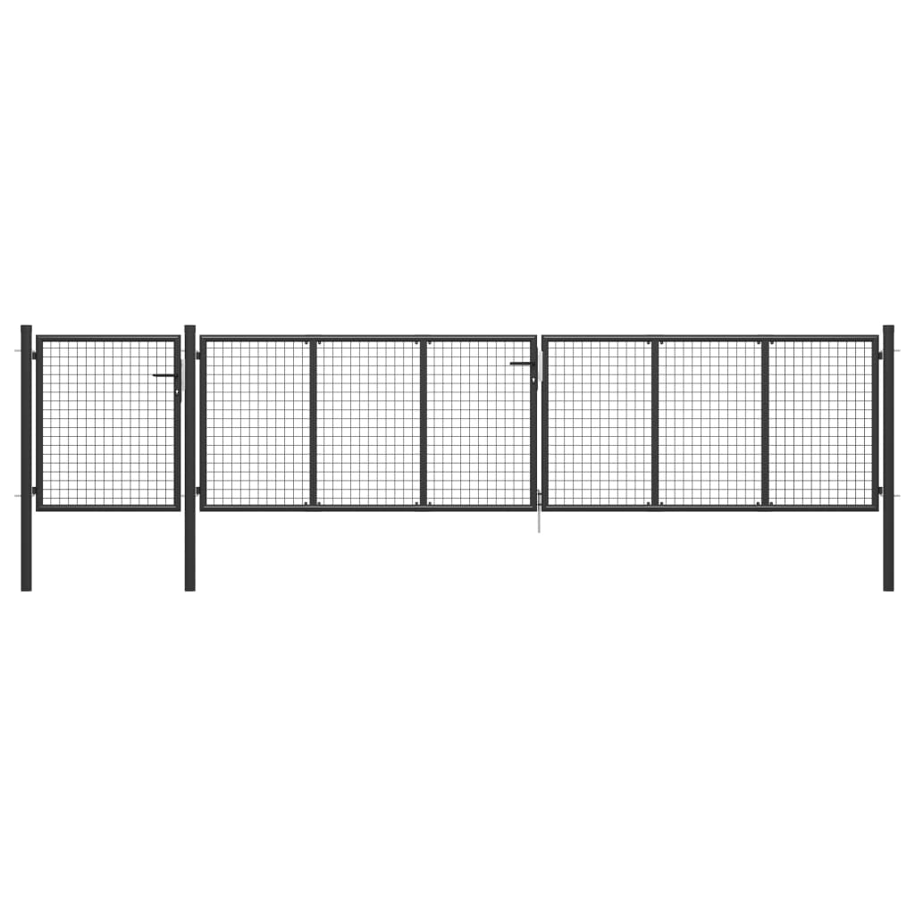 Hageport stål 500x75 cm antrasitt