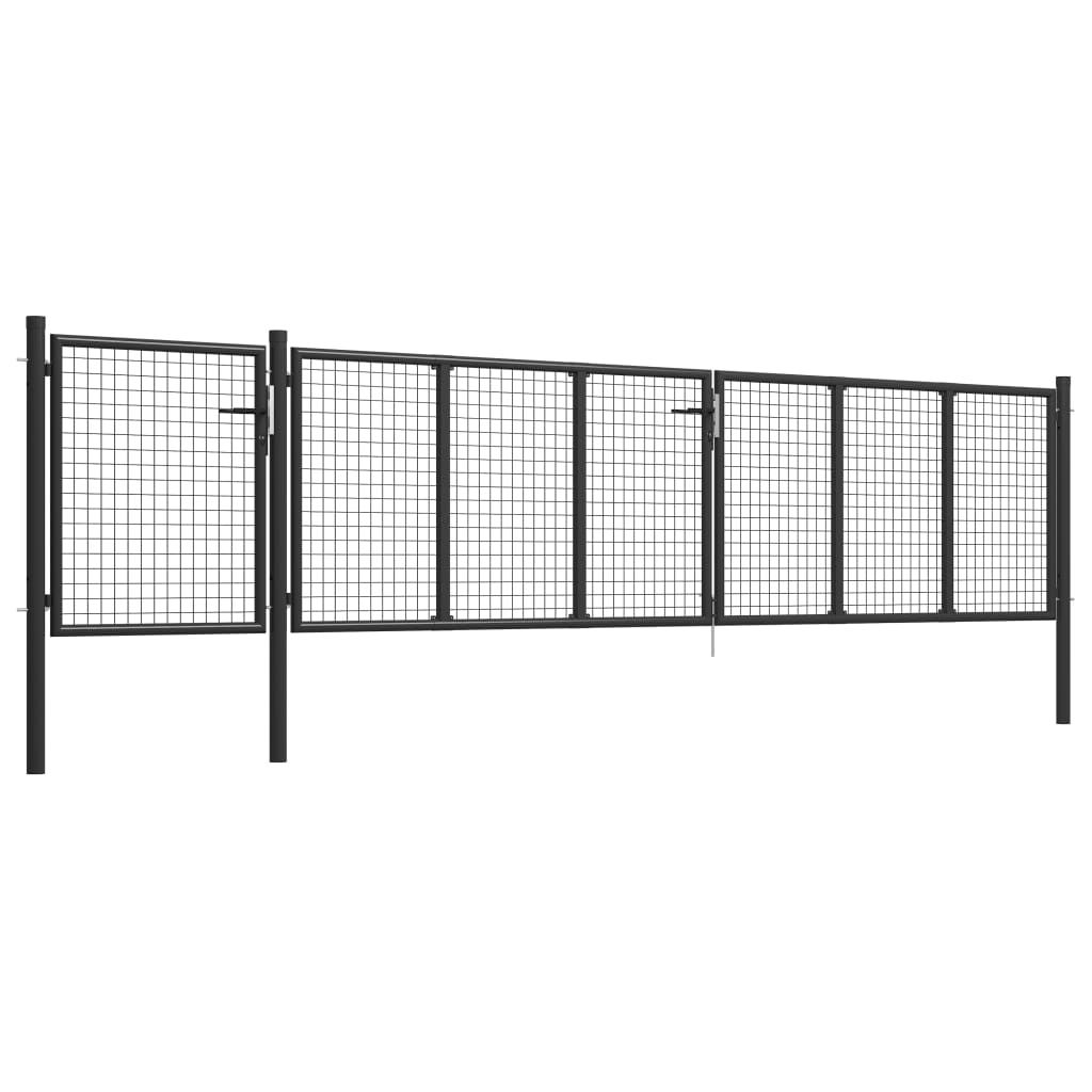 Hageport stål 500x75 cm antrasitt
