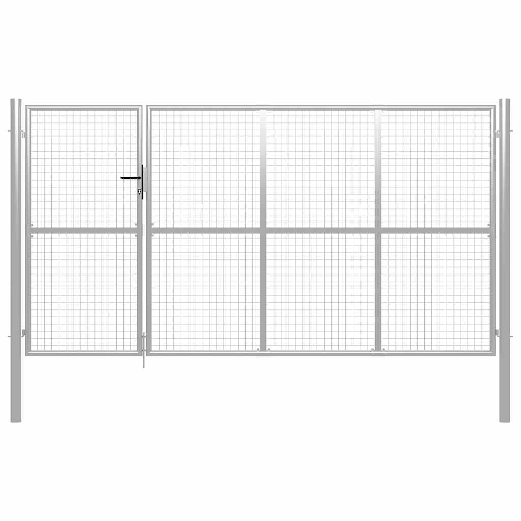 Hageport stål 350x175 cm sølvfarget