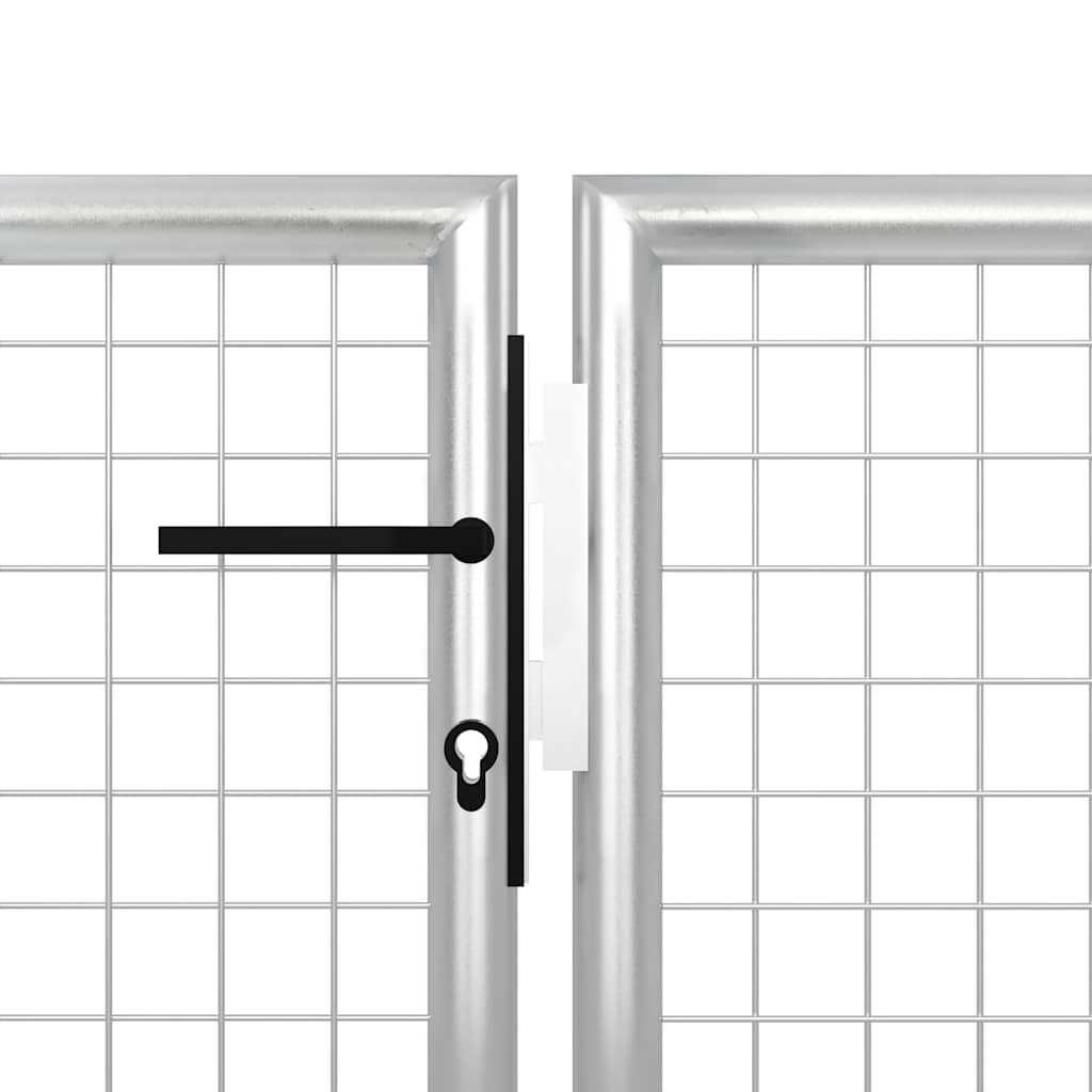 Hageport stål 350x175 cm sølvfarget