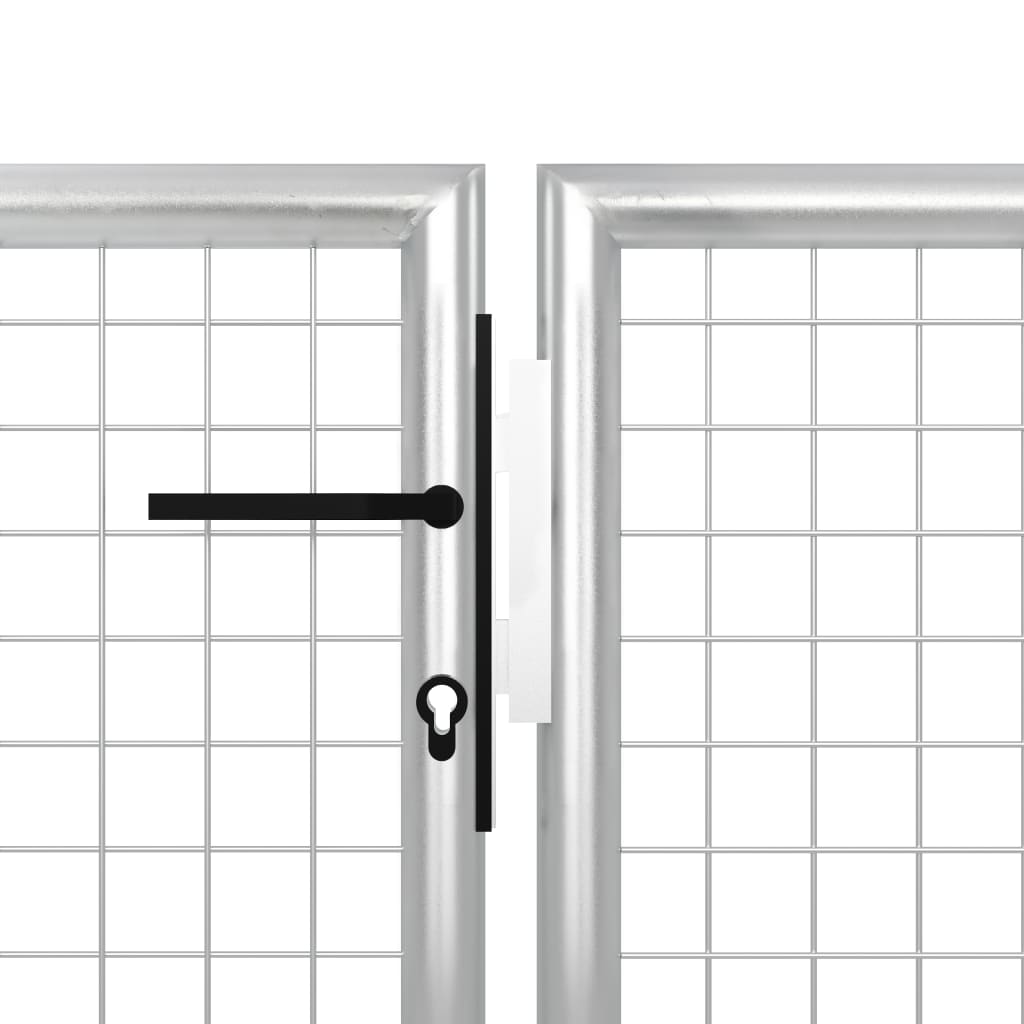 Hageport stål 400x150 cm sølvfarget