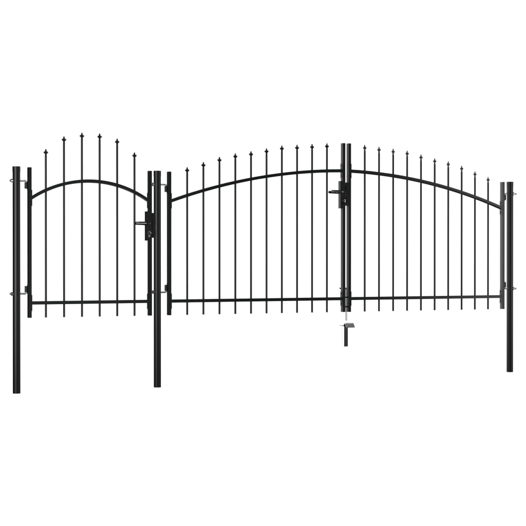 Hagegjerde stål 1,5x4 m svart