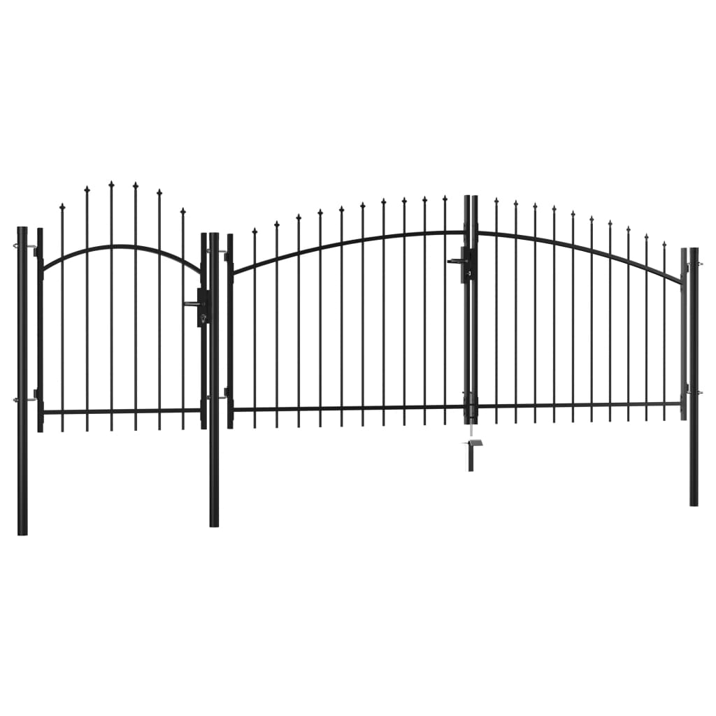 Hagegjerde stål 2x4 m svart