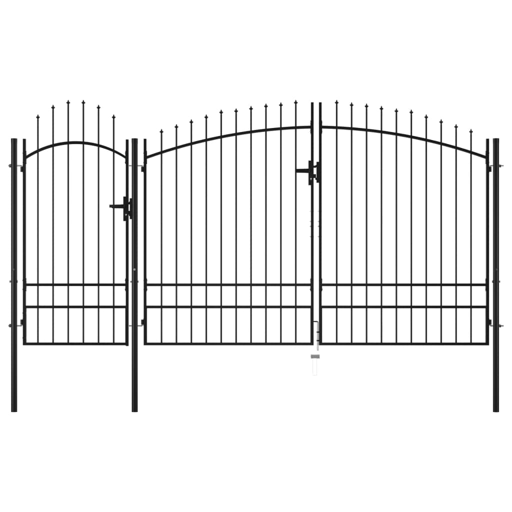 Hagegjerde stål 2,45x4 m svart