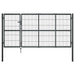 Hageport med stolper stål 350x120 cm antrasitt