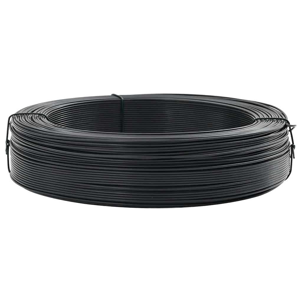 Gjerdetråd 250 m 2,3/3,8 mm stål antrasitt vidaXL