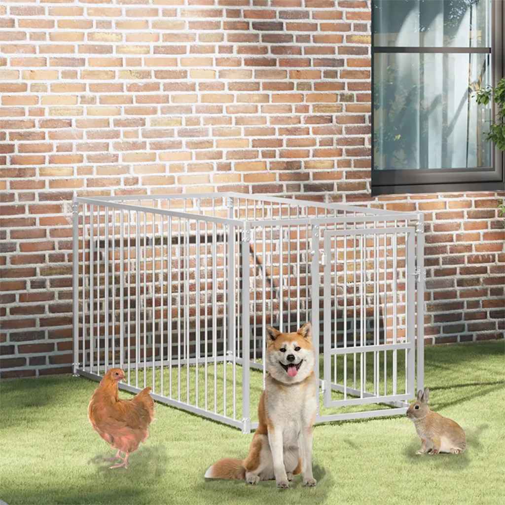 Utendørs hundegård 100x200x100 cm vidaXL